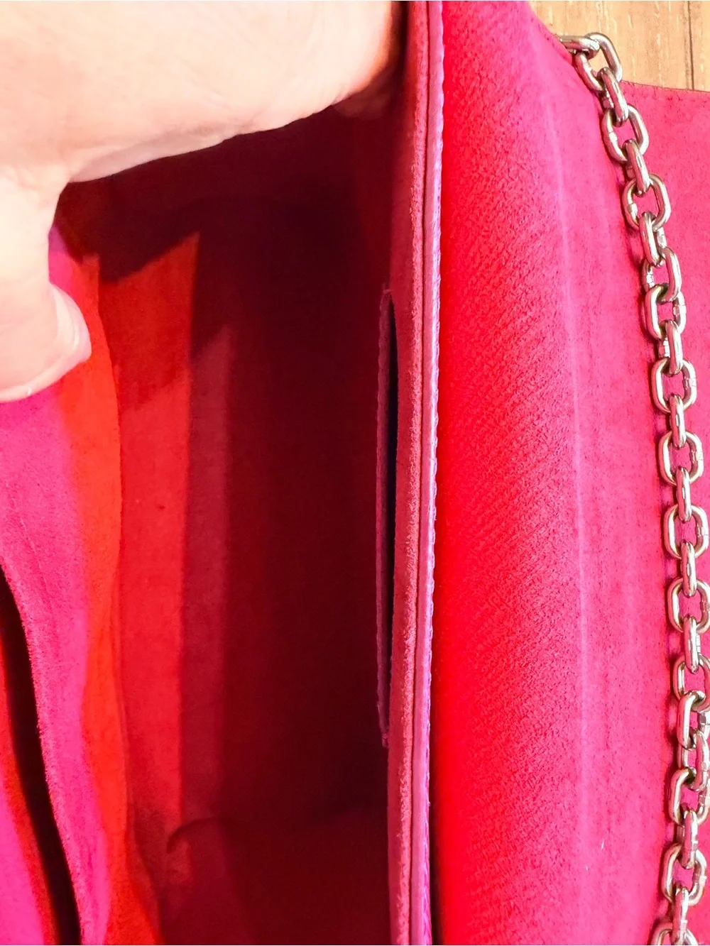 Louis Vuitton Fuchsia Epi Leather Chain Shoulder Bag
